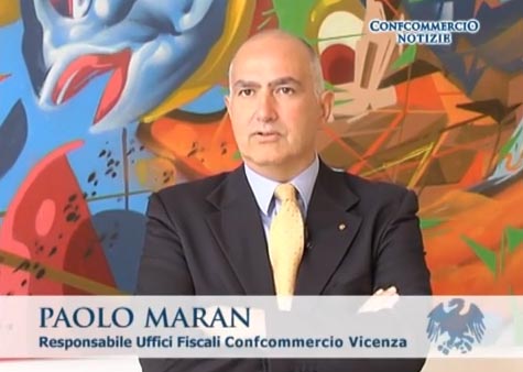 Paolo Maran, intervistato per la rubrica televisiva Confcommercio Notizie