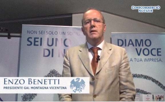 Enzo Benetti, presidente del Gal Montagna Vicentina, durante l'intervista