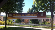 Lo striscione che promuove l'iniziativa Lo striscione che promuove l'iniziativa
