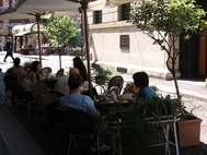 Un plateatico nel centro storico di Vicenza Un plateatico nel centro storico di Vicenza