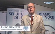 Enzo Benetti, presidente del Gal Montagna Vicentina, durante l'intervista Enzo Benetti, presidente del Gal Montagna Vicentina, durante l'intervista
