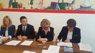 La firma dell'accordo in Fondazione Marzotto La firma dell'accordo in Fondazione Marzotto