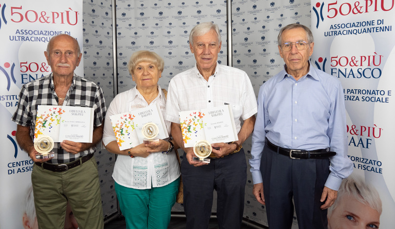 Da sinistra Renato Dall'Armellina, Casarina Rigo, Armando Festini e il presidente Marcato