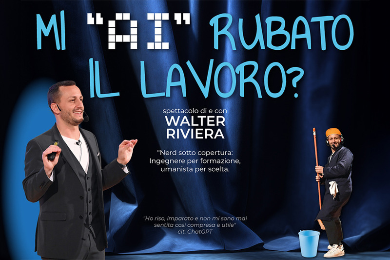 L’INTELLIGENZA ARTIFICIALE A TEATRO CON LO SPETTACOLO MI “AI” RUBATO IL LAVORO