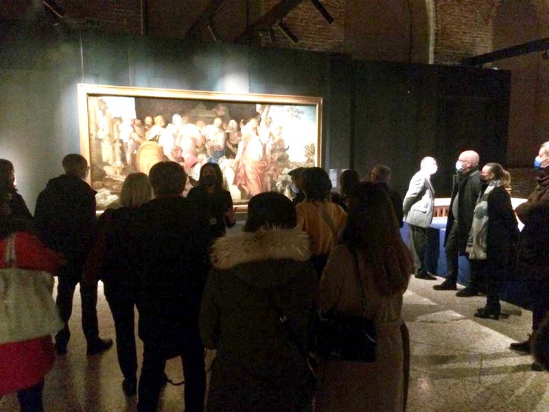 La visita dei commercianti alla mostra