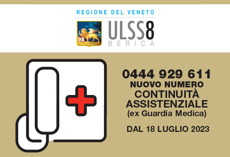 ULSS 8, NUOVO NUMERO CONTINUITÀ ASSISTENZIALE