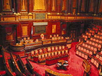 Un'immagine dell'aula del Senato