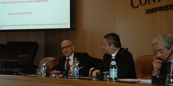 La presentazione dell'Outlook nella sede di Confcommercio nazionale