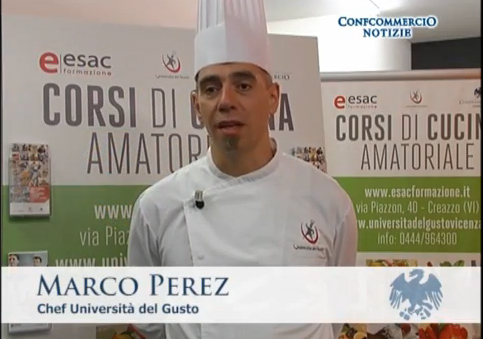 Marco Perez, chef docente dell'Università del Gusto