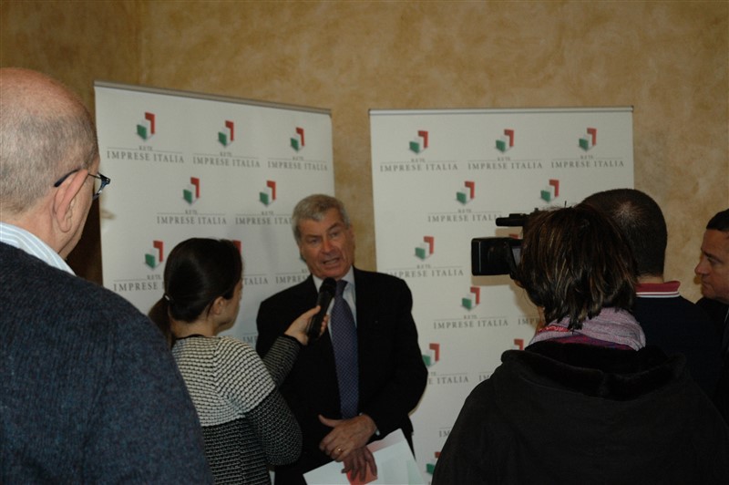 Carlo Sangalli, presidente nazionale Confcommercio, alla conferenza stampa di presentazione della manifestazione