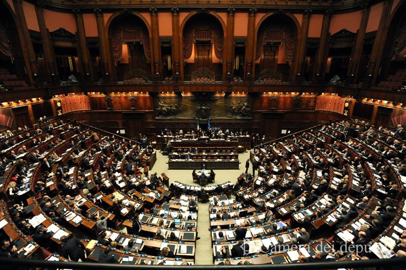 L'aula della Camera dei deputati durante una seduta