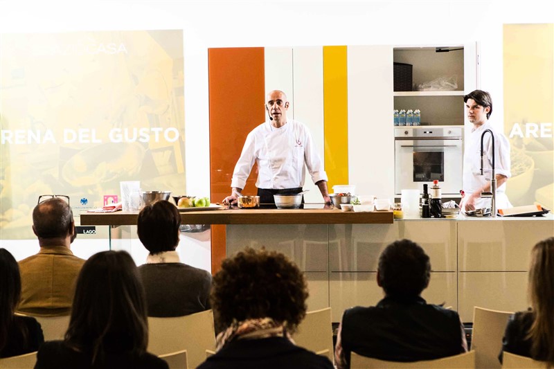 Il cooking show dello chef Marco Perez nella scorsa edizione di  Spaziocasa