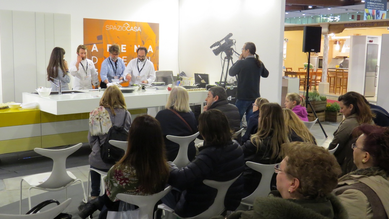 Un'immagine dell'Arena del Gusto durante Spaziocasa 2015