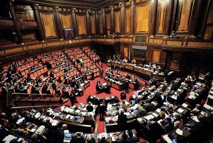 L'aula del Senato durante una seduta