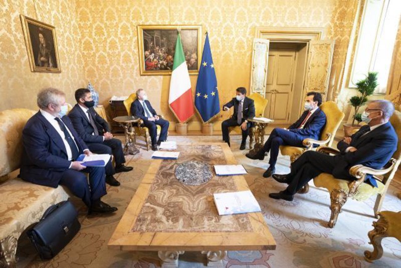 L'incontro tra la delegazione di Fipe Confcommercio e il premier Conte