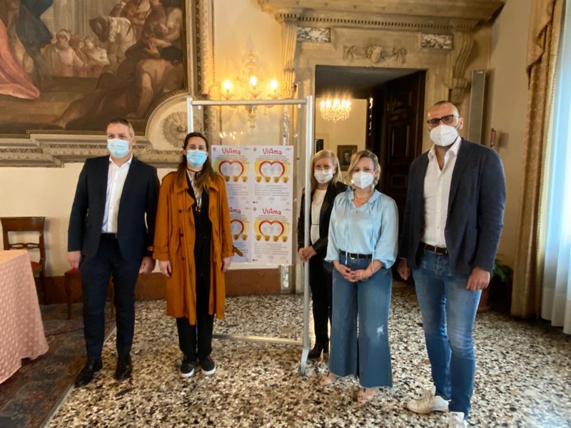 Un'immagine della conferenza stampa di presentazione dell'iniziativa: da sinistra: Piccolo, Zago, Padovan, Zanotto, Giovine