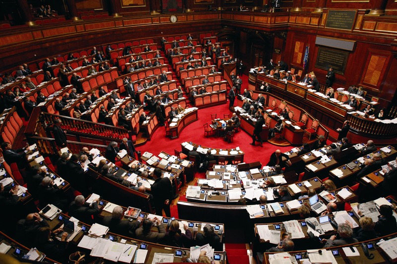 L'aula del Senato, dove la Manovra ha ricevuto il via libera definitivo