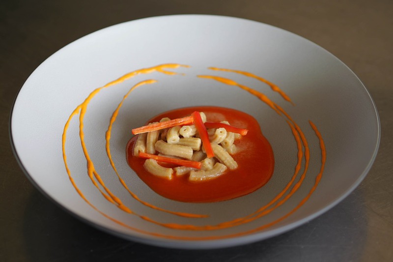 Gargati de.co della val Liona aglio olio e peperoncino, chef Alberto Basso