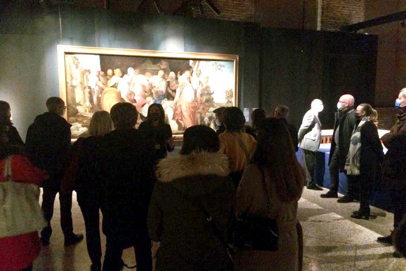 La visita dei commercianti alla mostra