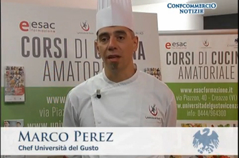 Marco Perez, chef docente dell'Università del Gusto