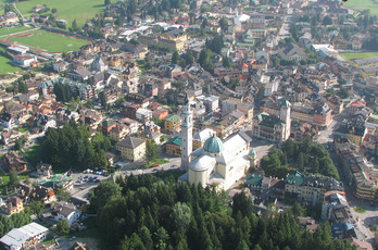 Una veduta di Asiago dall'alto