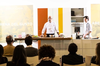 Il cooking show dello chef Marco Perez nella scorsa edizione di  Spaziocasa