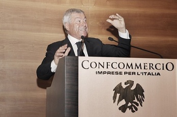Carlo Sangalli durante l'Assemblea