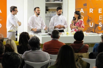 Uno dei cookiing show tenutosi lo scorso fine settimana all'Arena del Gusto di Spaziocasa