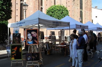 Corso Fogazzaro in una precedente edizione di "Montmartre a Vicenza"