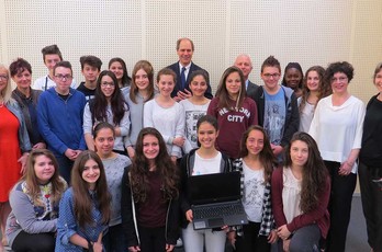 Foto di gruppo per gli allievi premiati da "Il Mestiere del Futuro"