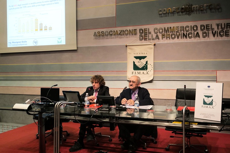 Un'immagine dell'incontro Fimaa sul sisma ed eco bonus tenutosi in Confcommercio Vicenza