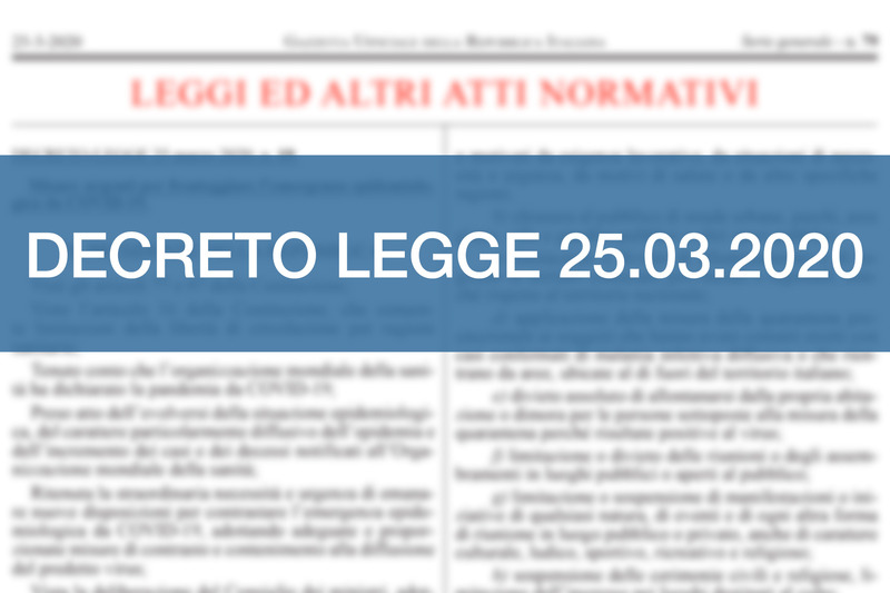 IL DECRETO CHE RIEPILOGA LE MISURE E PREVEDE MAGGI