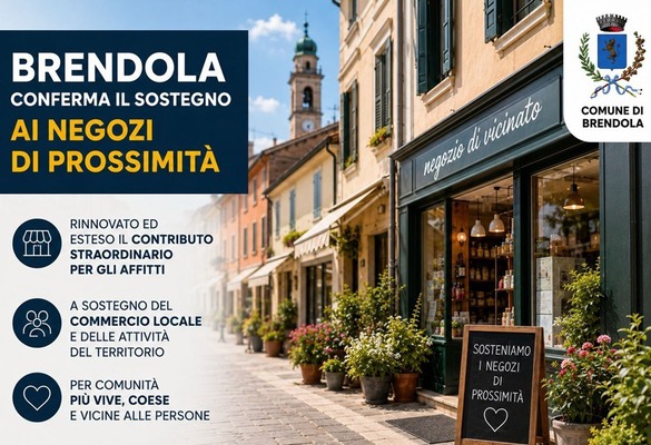 BRENDOLA CONFERMA IL SOSTEGNO AI NEGOZI DI PROSSIMITÀ