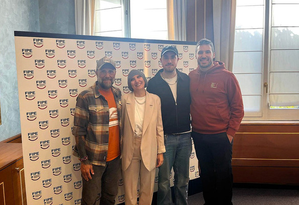 La partecipazione vicentina all'incontro finale del progetto  Com.a.n.d.a. Da sx: Sara Patrizi, Angelo Ferro, Leonardo Bertolotti e Andrea Schievano