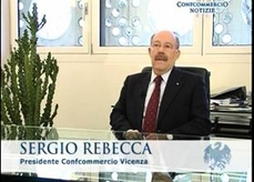 Sergio Rebecca, presidente di Confcommercio Vicenza, nel corso dell'intervista