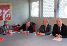 Un'immagine della firma dell'accordo tra Terfidi Veneto e Banca MPS