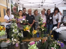 Foto di gruppo per i fioristi Federfiori-Confcommercio che hanno partecipato alla manifestazione