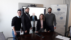 Massimiliano Losego, nuovo presidente regionale Giovani Confcommerco Veneto (secondo da sinistra) con gli altri collegi del gruppo