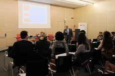 Un'immagine dell'incontro sugli Incoterms 2020 con Domenico Del Sorbo