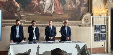 UN MOMENTO DELLA PRESENTAZIONE DELL'EVENTO IN SALA STUCCHI