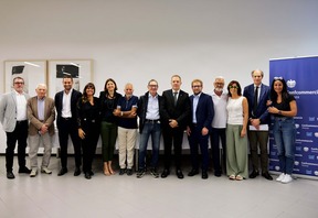 Foto di gruppo del Consiglio di Delegazione con il presidente Piccolo, il direttore Boschiero, il sindaco Possamai, gli assessori Balbi, Fantin, Zilio
