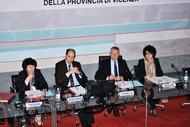 Il tavolo dei relatori all'assemblea Terfidi Il tavolo dei relatori all'assemblea Terfidi
